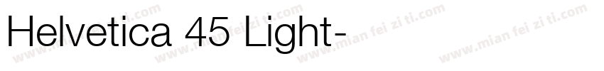 Helvetica 45 Light字体转换